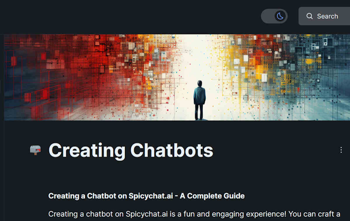 Creating chatbots on Spicy Chat AI